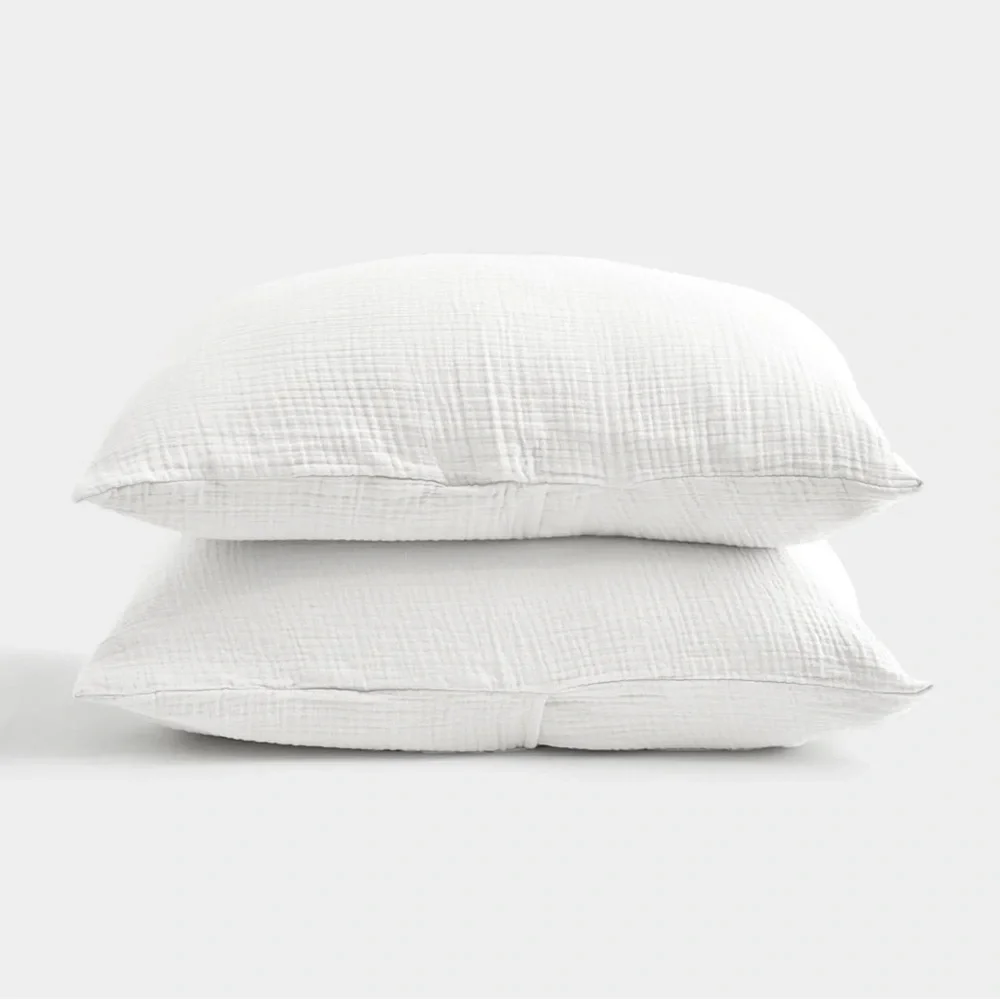 NWOT Quince Organic Airy Cotton Gauze Queen Sham Set of 2 in White